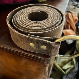 Brown leather belt